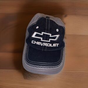 Chevy Bowtie Hat Chevrolet Baseball Cap Adjustable Strap Excellent Condition